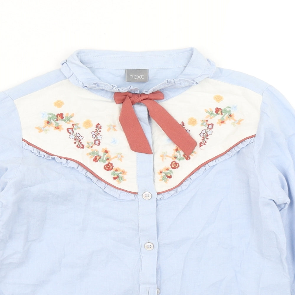 NEXT Girls Blue   Basic Blouse Size 9 Years