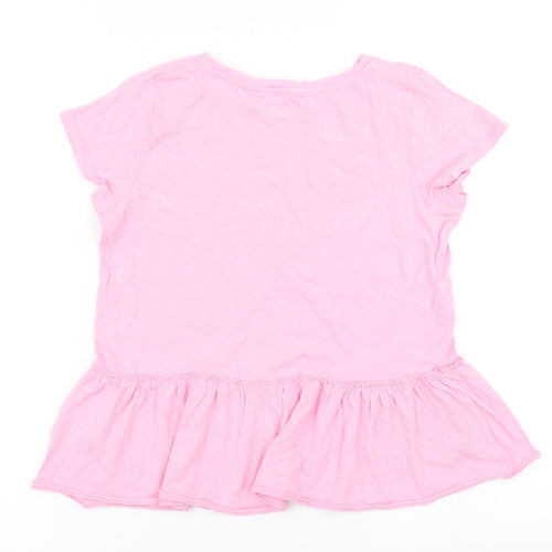 H&M Girls Pink   Basic T-Shirt Size 9-10 Years  - Peplum