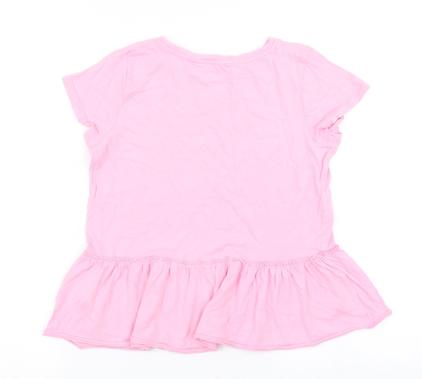 H&M Girls Pink   Basic T-Shirt Size 9-10 Years  - Peplum