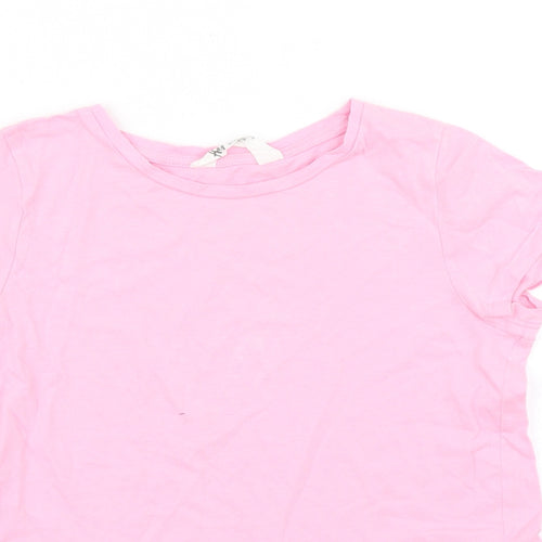 H&M Girls Pink   Basic T-Shirt Size 9-10 Years  - Peplum