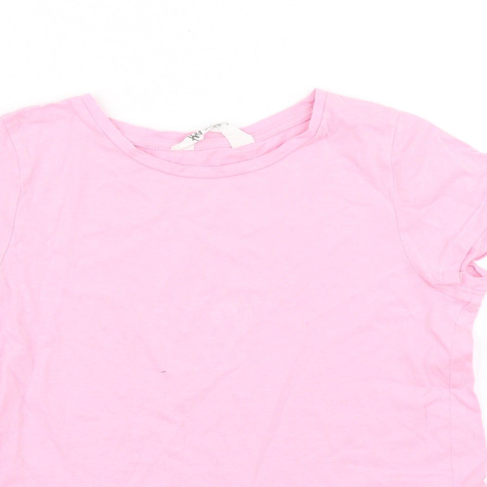 H&M Girls Pink   Basic T-Shirt Size 9-10 Years  - Peplum