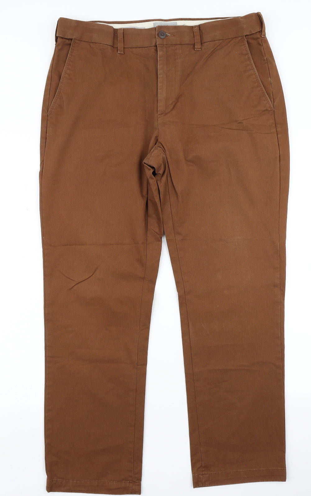 M&S Mens Brown   Chino Trousers Size 34 in L29 in