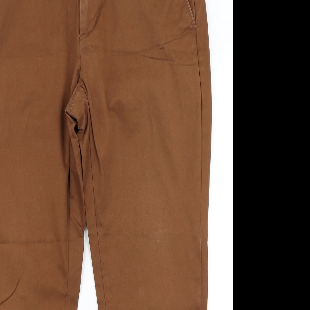 M&S Mens Brown   Chino Trousers Size 34 in L29 in