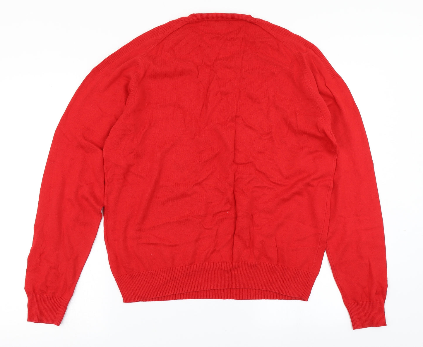 George Mens Red  Knit Pullover Jumper Size L