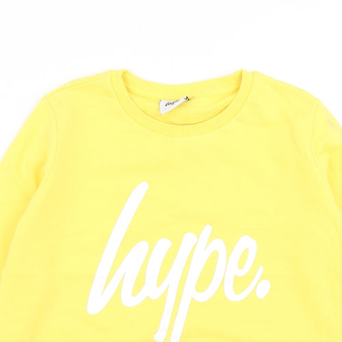 Hype Boys Yellow   Pullover Sweatshirt Size 9-10 Years