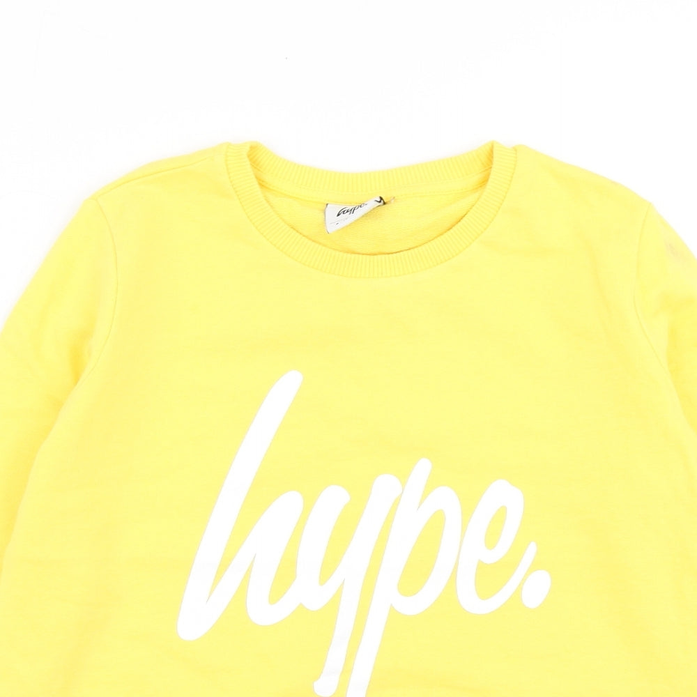 Hype Boys Yellow   Pullover Sweatshirt Size 9-10 Years
