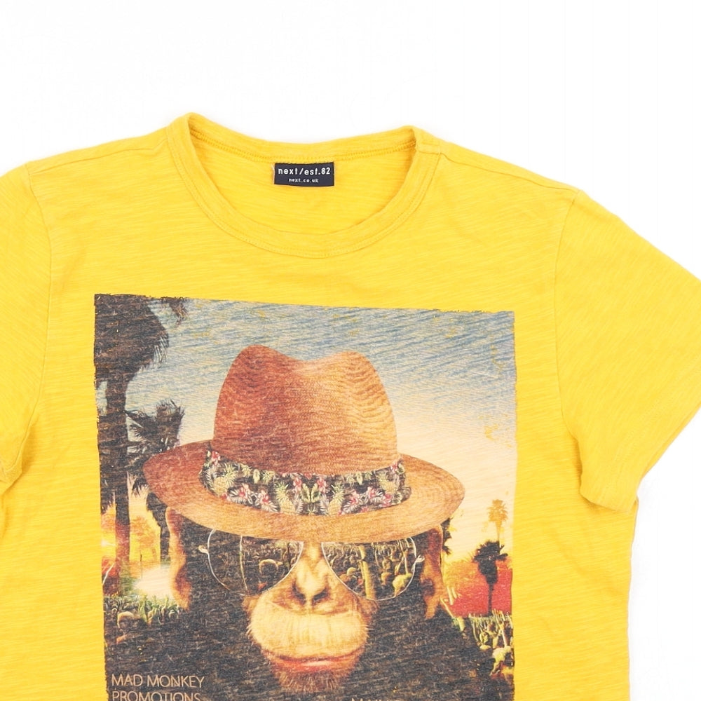 NEXT Boys Yellow   Basic T-Shirt Size 9 Years