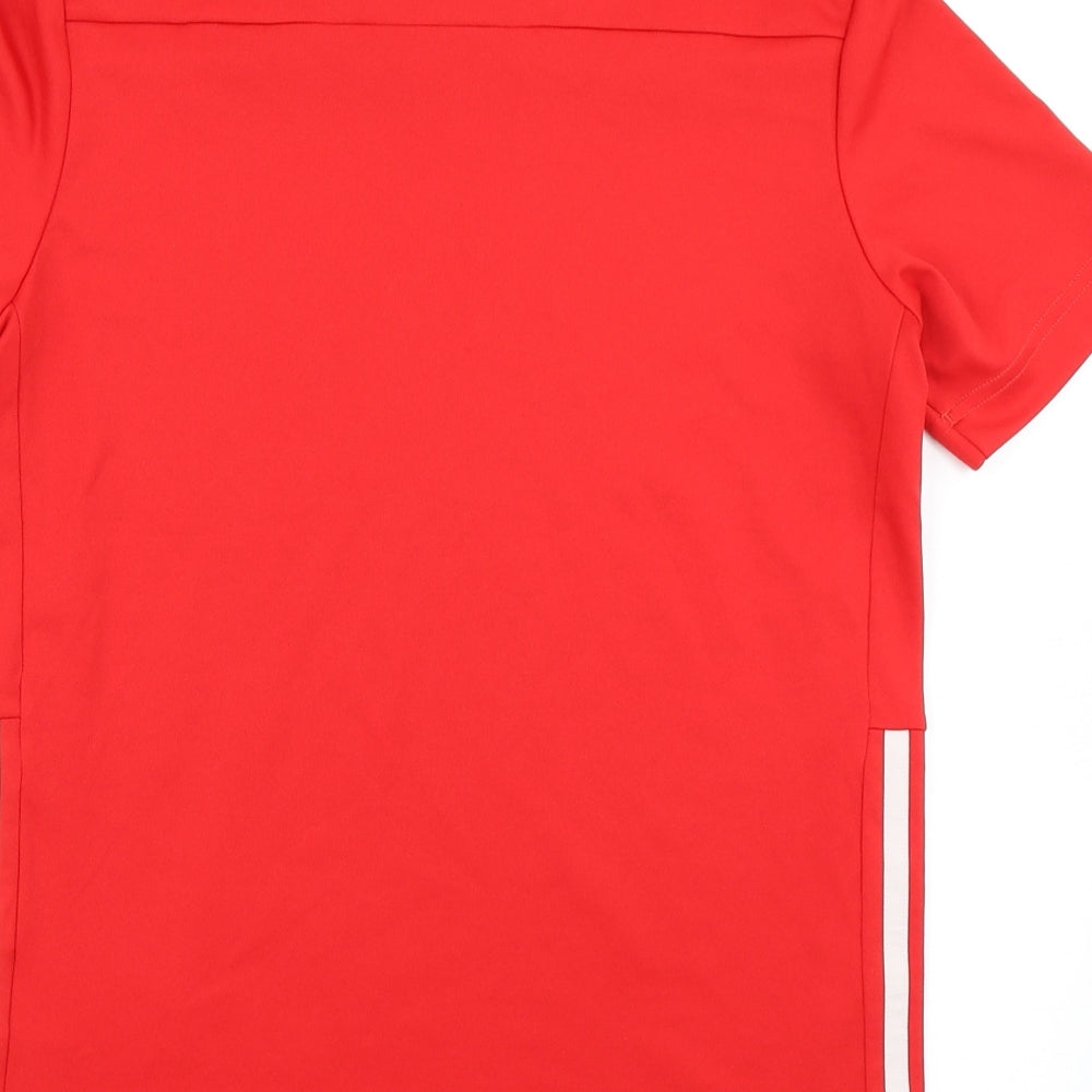 adidas Boys Red   Basic T-Shirt Size 11-12 Years