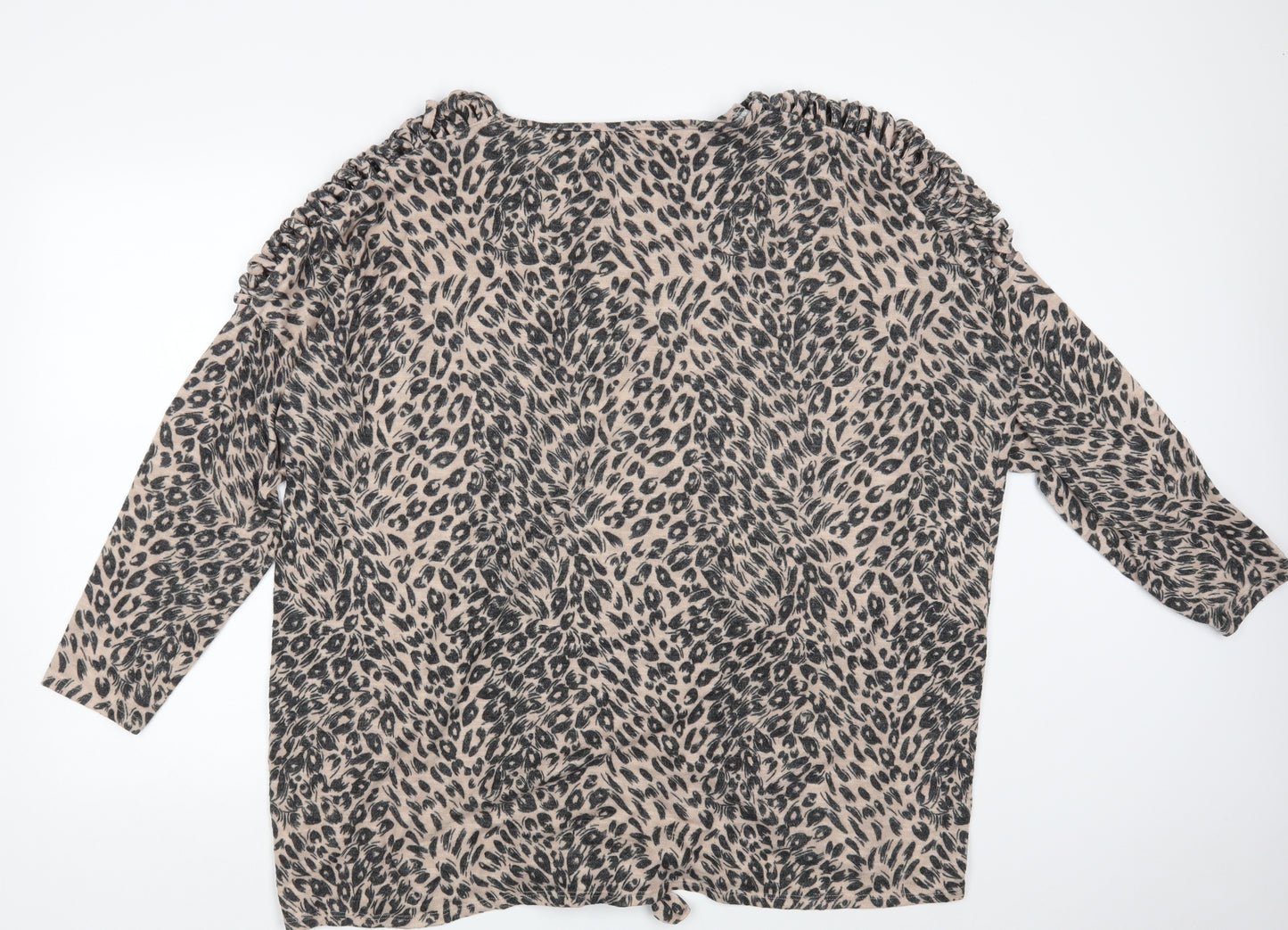 Pep &Co. Womens Beige Animal Print  Pullover Jumper Size 22