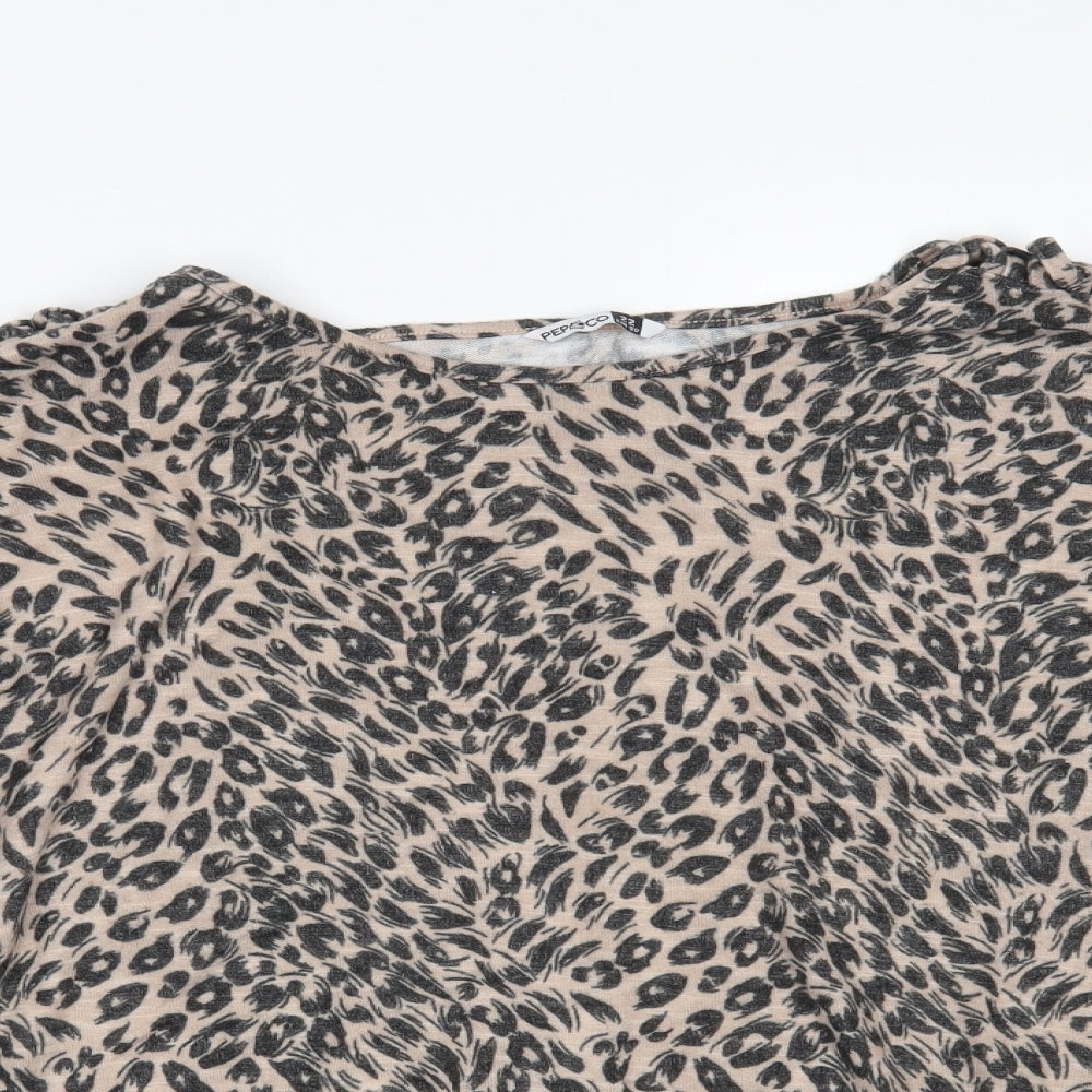 Pep &Co. Womens Beige Animal Print  Pullover Jumper Size 22
