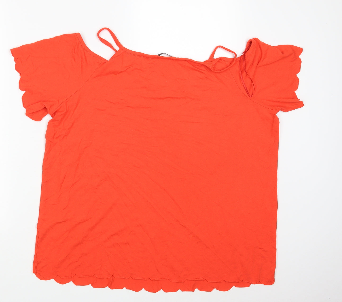 George Womens Orange   Basic T-Shirt Size 20