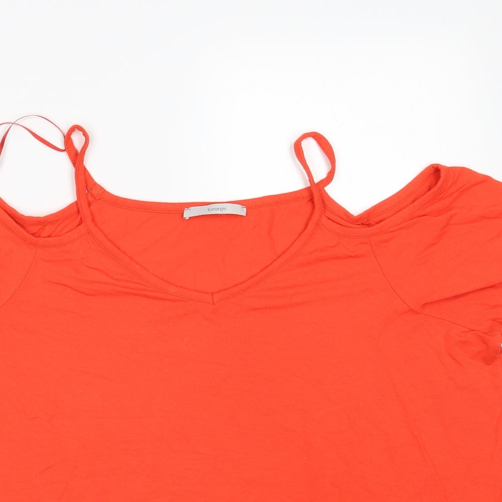 George Womens Orange   Basic T-Shirt Size 20