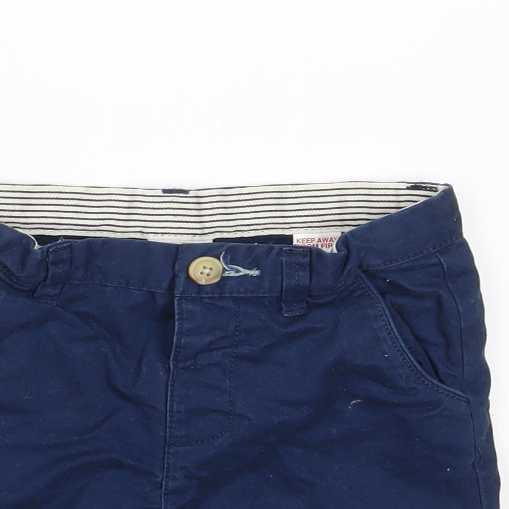 Zara Boys Blue   Chino Shorts Size 2-3 Years - Waist 20in