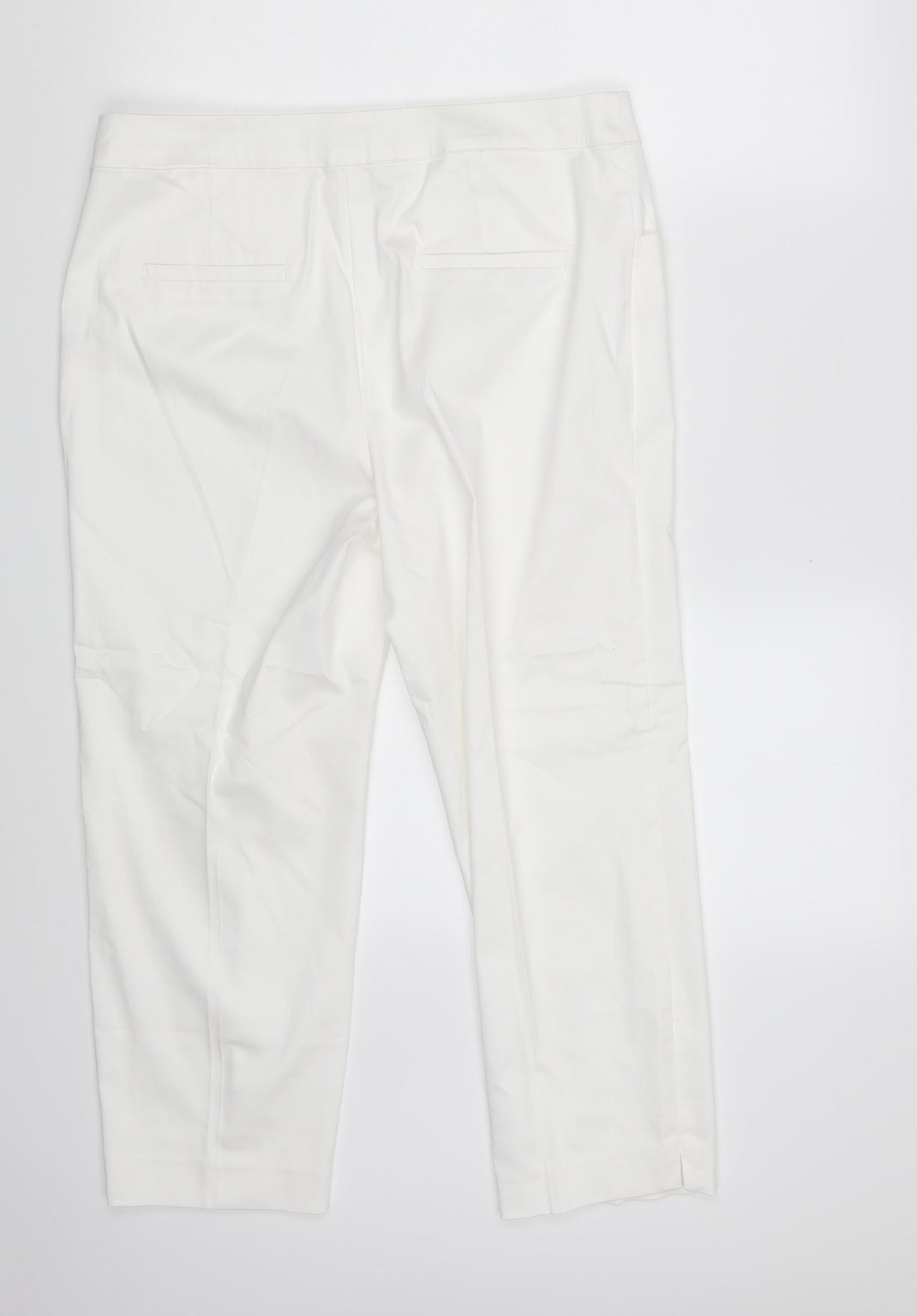 TU Womens White   Capri Trousers Size 14 L22 in