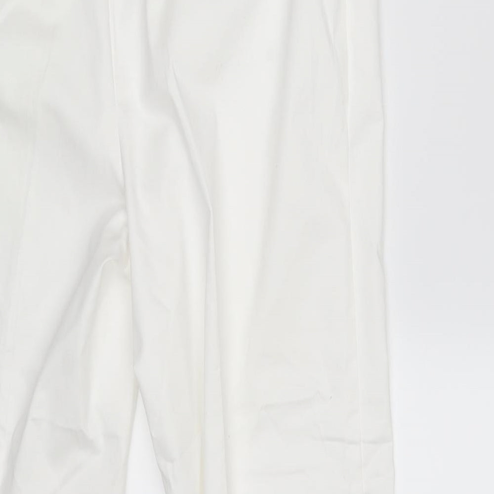 TU Womens White   Capri Trousers Size 14 L22 in