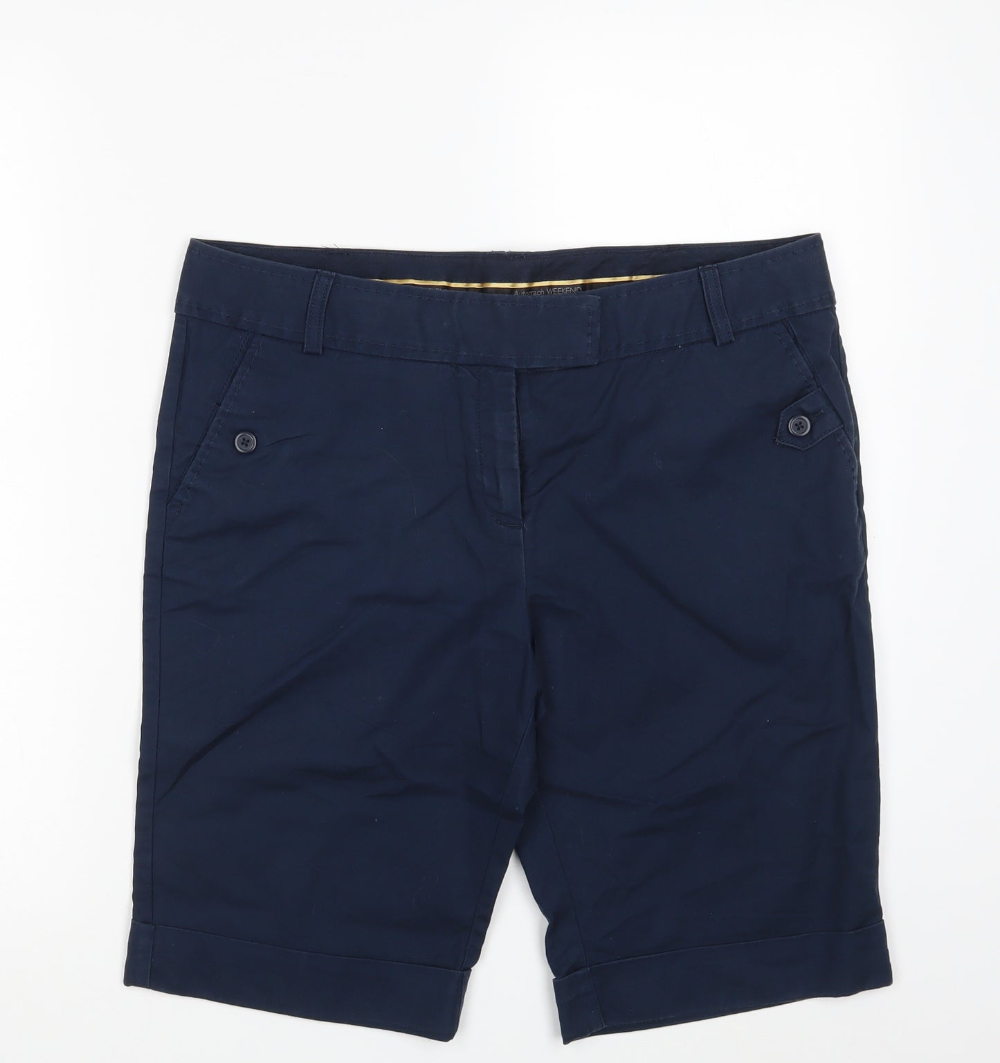 M&S Womens Blue   Chino Shorts Size 14