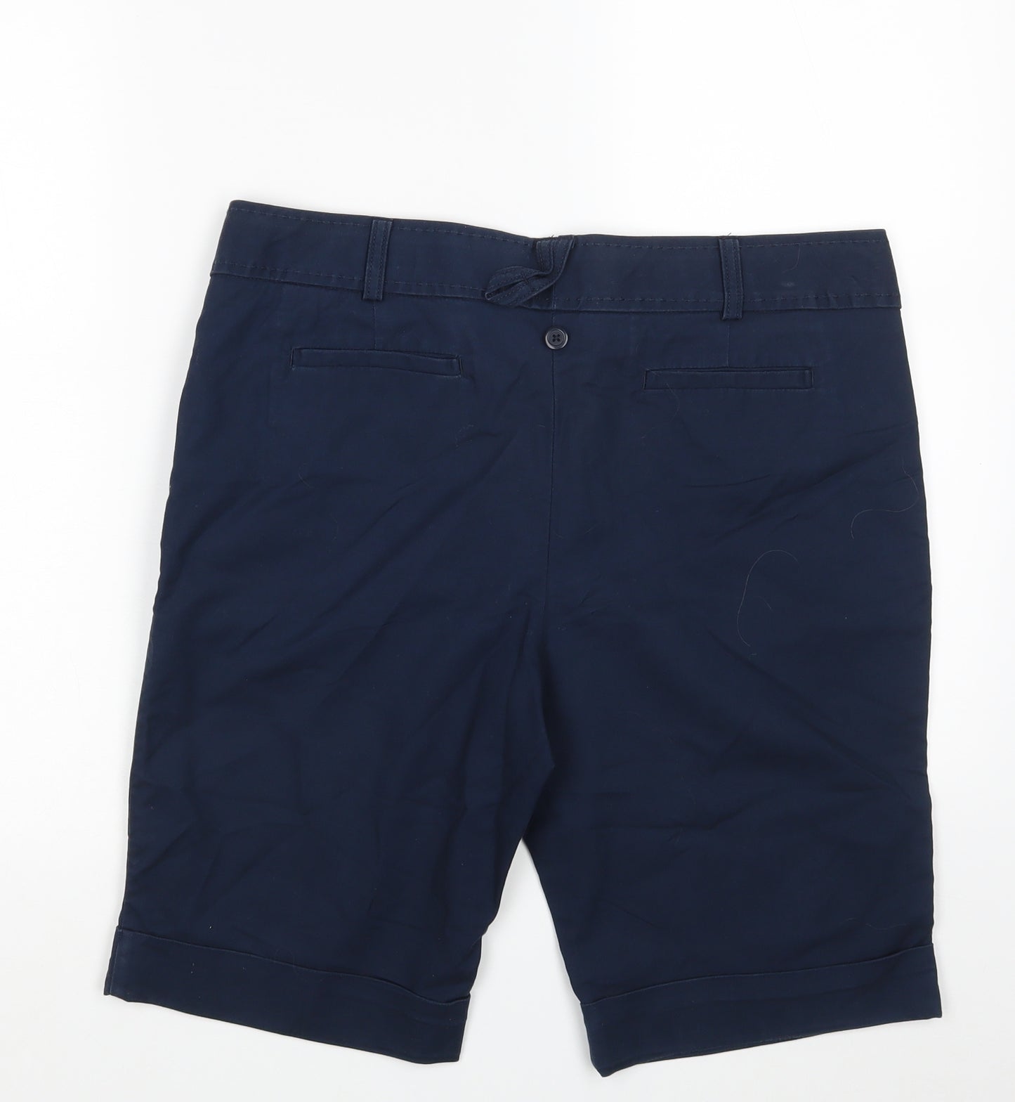 M&S Womens Blue   Chino Shorts Size 14
