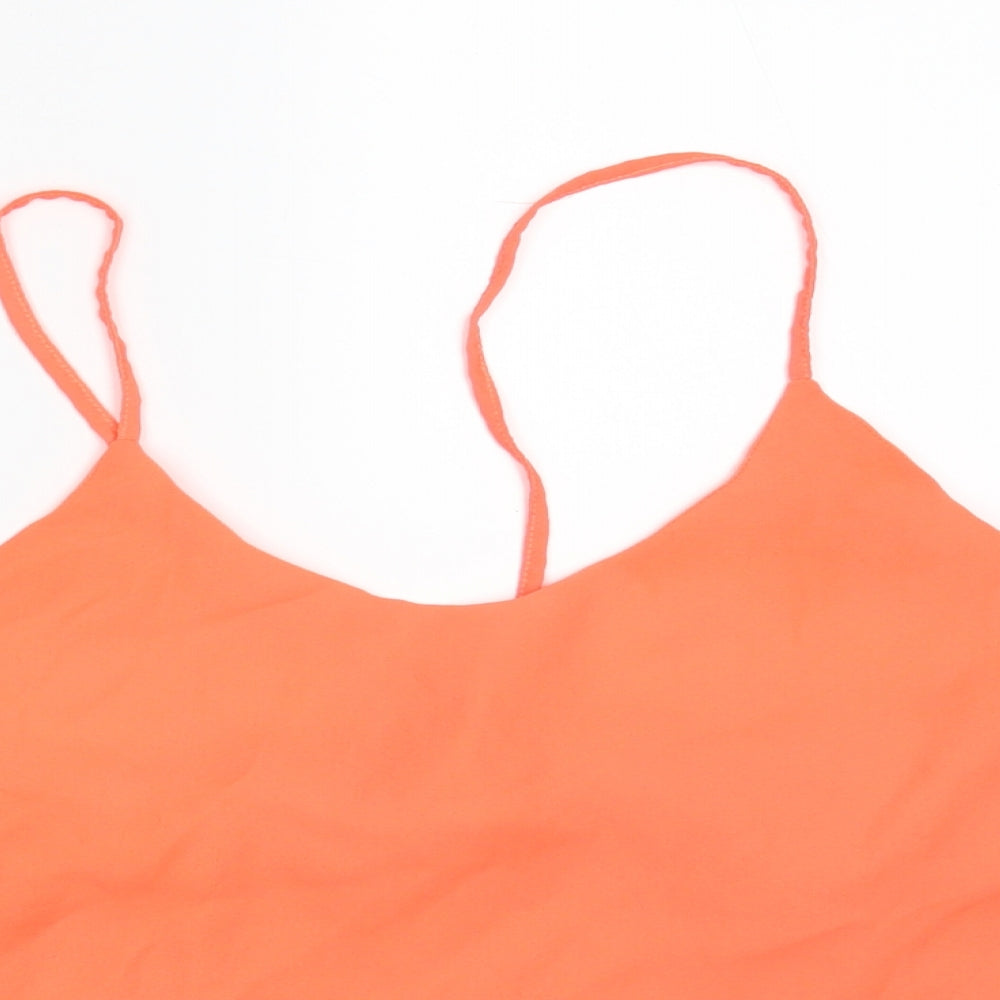 Ribbon Womens Orange   Basic Tank Size 10