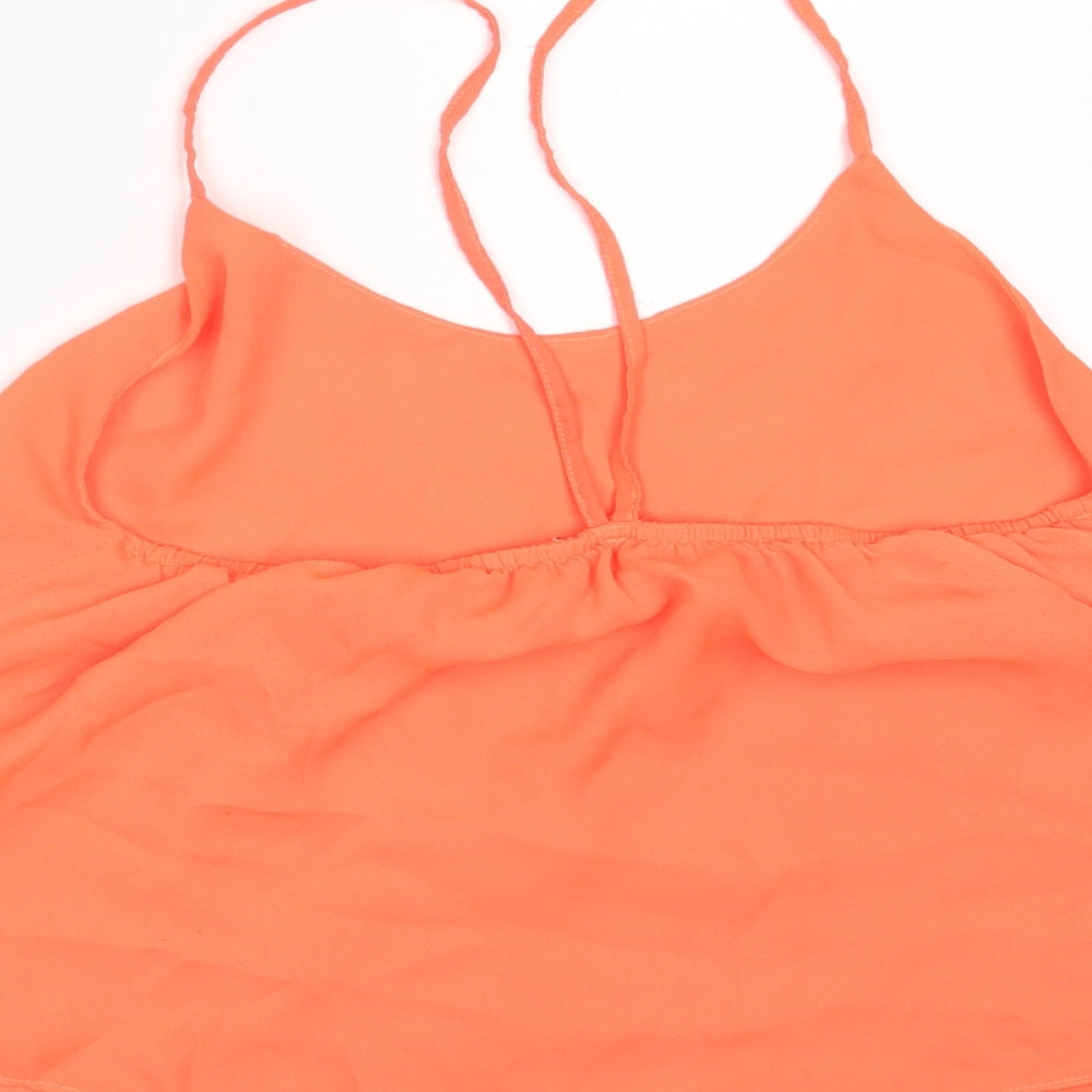 Ribbon Womens Orange   Basic Tank Size 10