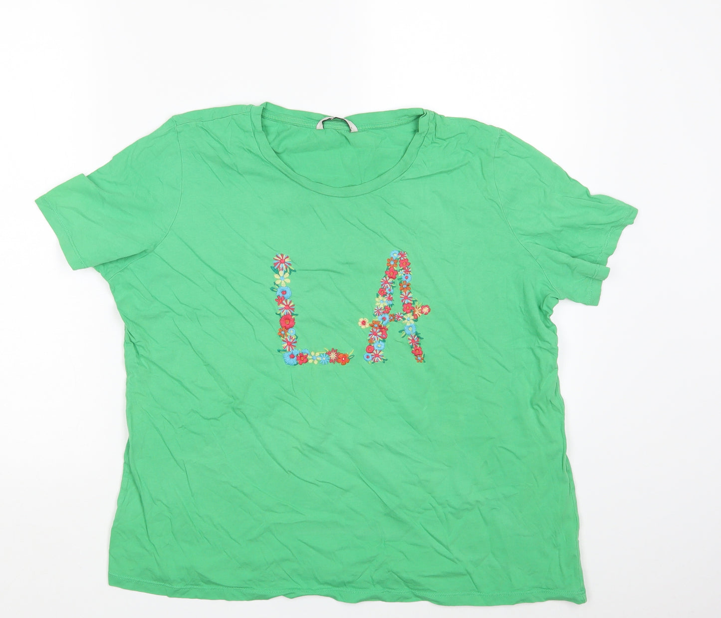 TU Womens Green   Basic T-Shirt Size 18  - LA