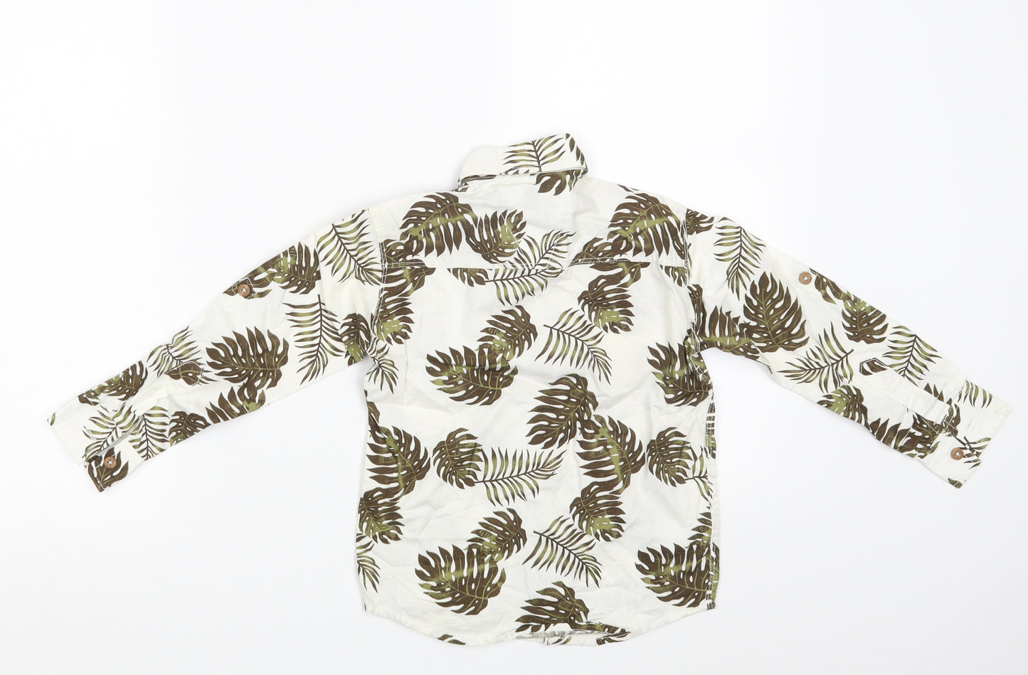 Tommy Hilfiger Boys Ivory Floral  Basic Button-Up One Size