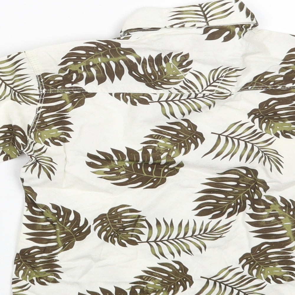 Tommy Hilfiger Boys Ivory Floral  Basic Button-Up One Size