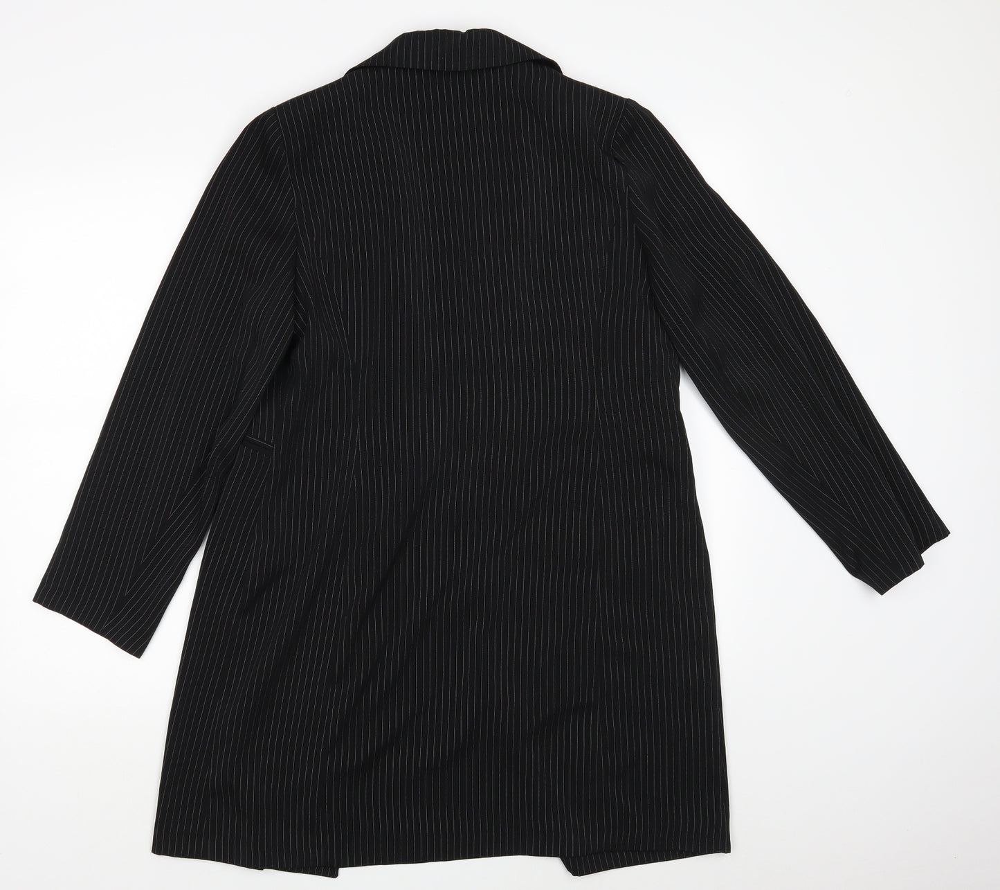 Littlewoods Womens Black Striped  Jacket Blazer Size 12