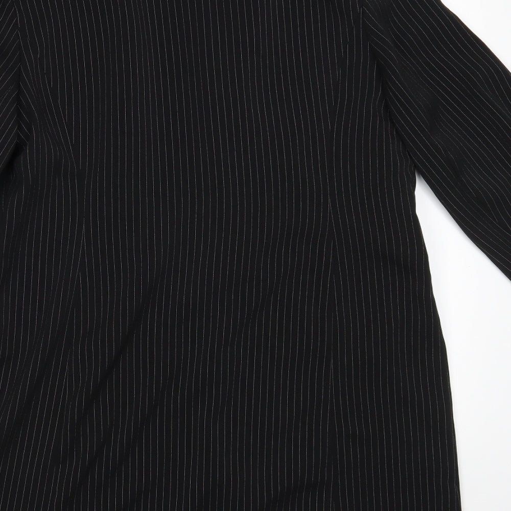 Littlewoods Womens Black Striped  Jacket Blazer Size 12