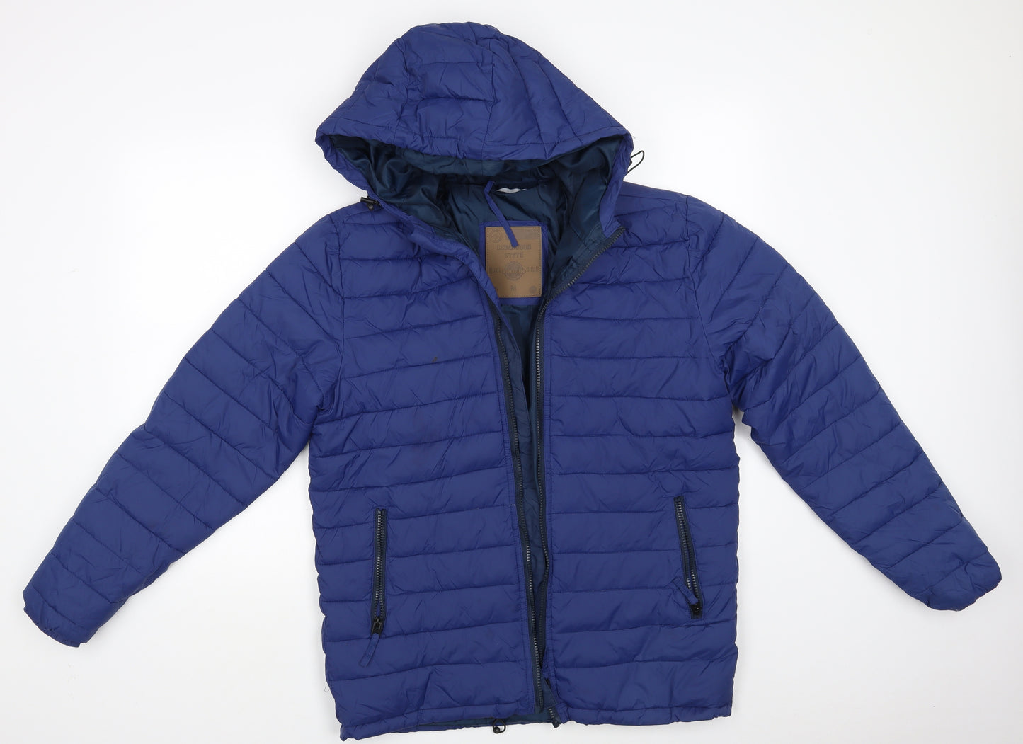 Cedar Wood State Mens Blue   Puffer Jacket Jacket Size M