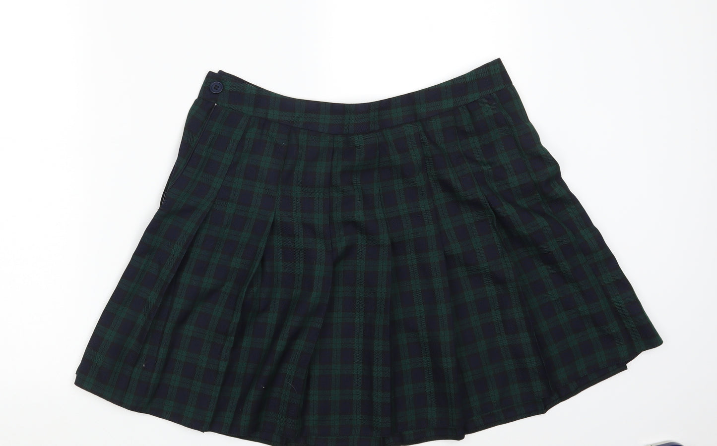 New Look Womens Green Check  Mini Skirt Size 14