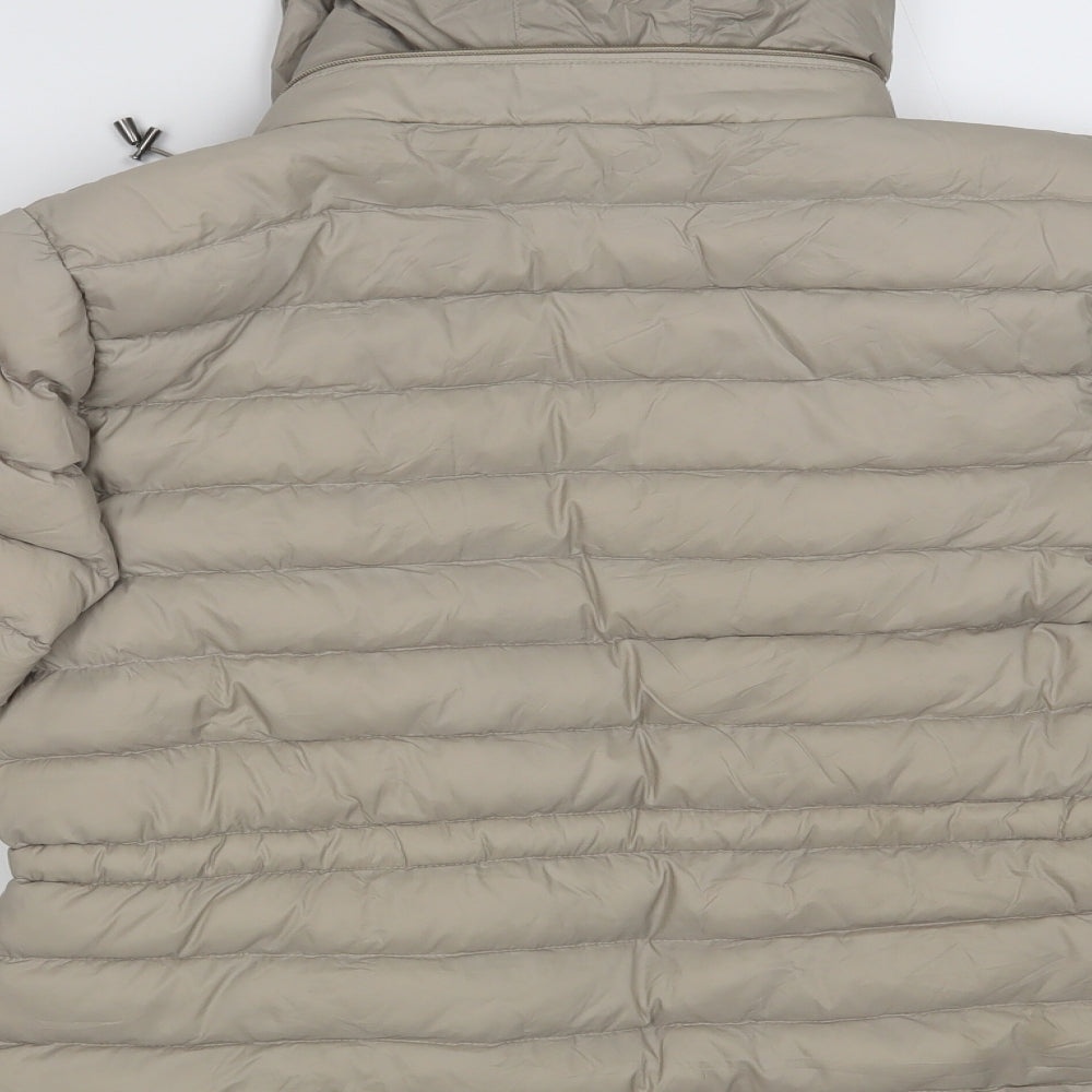 Antoni & Alison Womens Beige   Puffer Jacket Jacket Size 16
