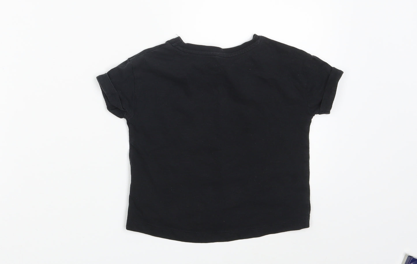 George Boys Black   Basic T-Shirt Size 12-18 Months  - Little Bro