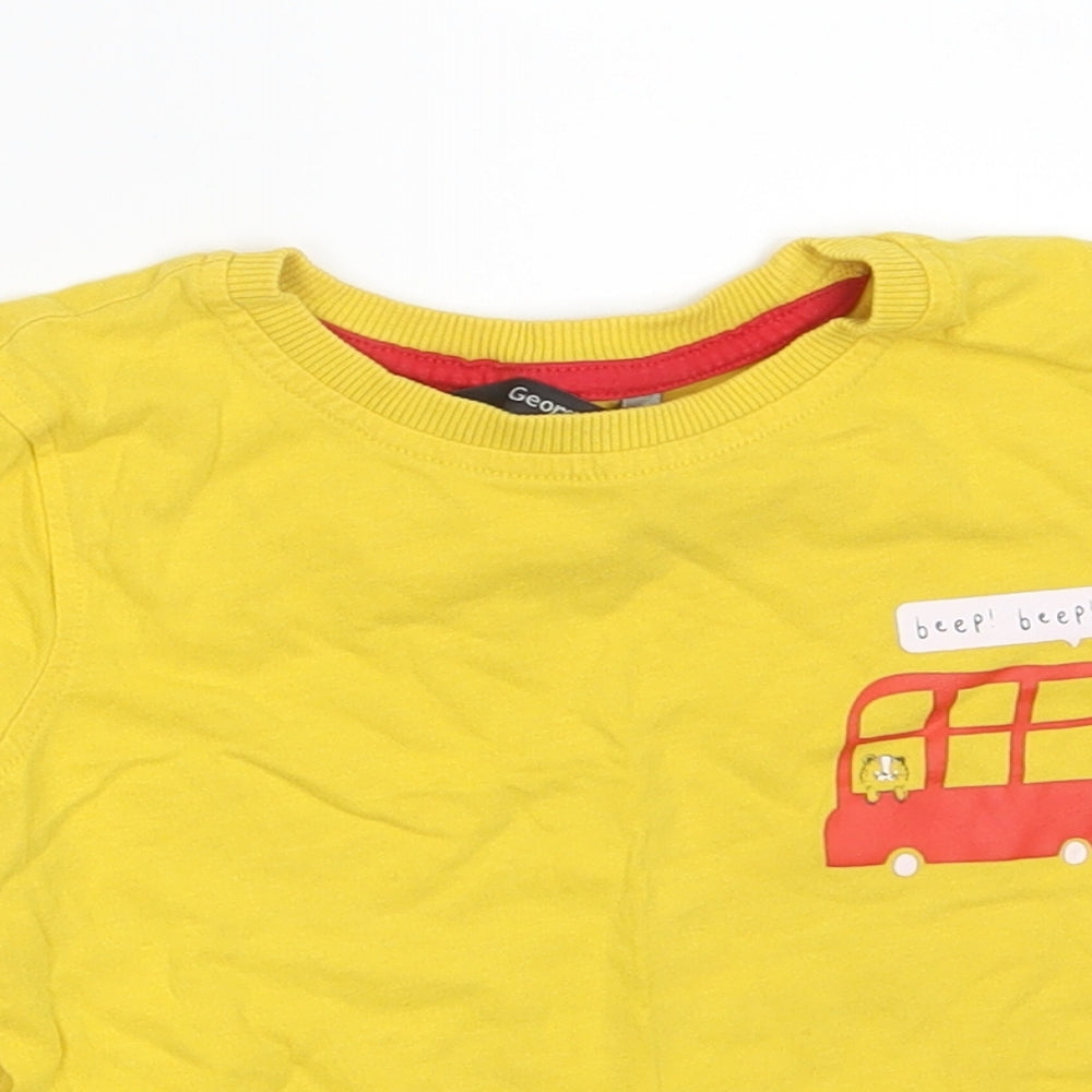 George Boys Yellow   Basic T-Shirt Size 24 Months
