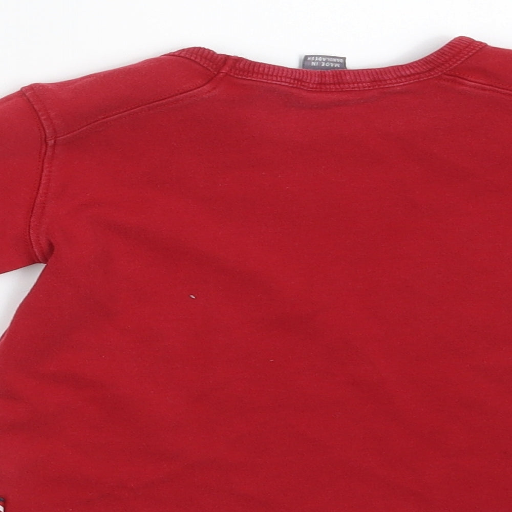 H&M Girls Red   Pullover Jumper Size 12-18 Months