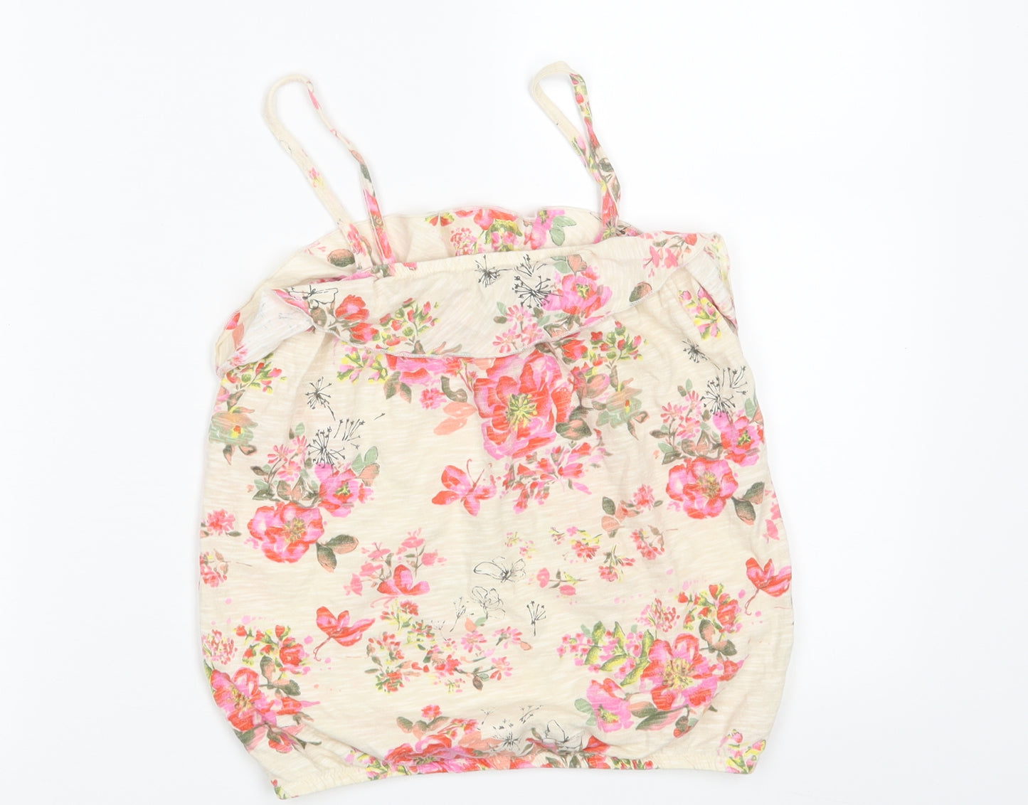 NEXT Girls Ivory Floral  Basic Tank Size 8 Years