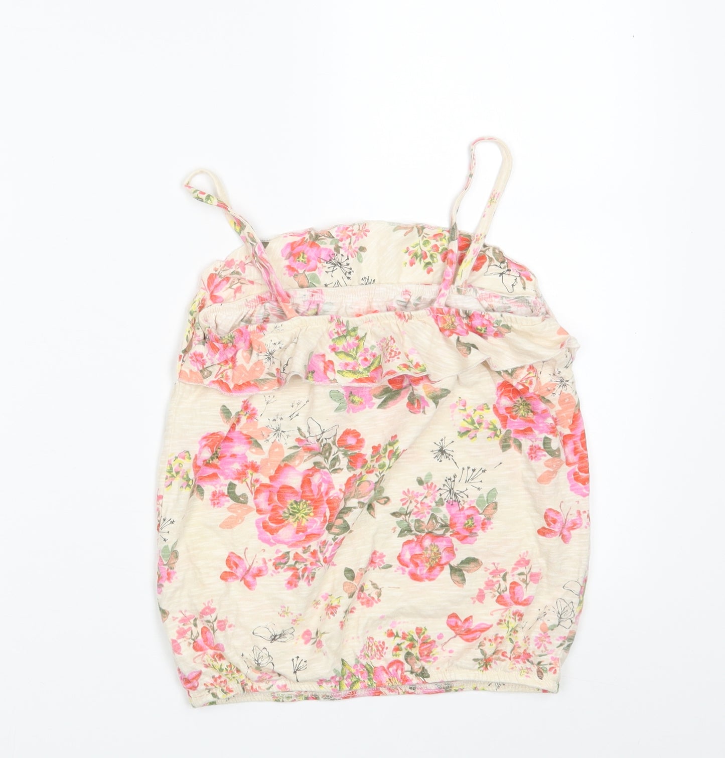 NEXT Girls Ivory Floral  Basic Tank Size 8 Years