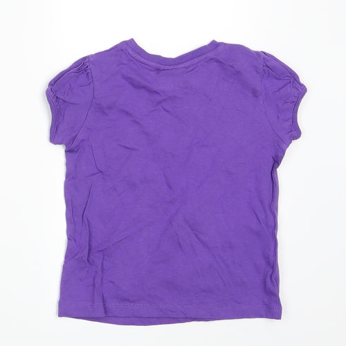Disney Girls Purple   Basic T-Shirt Size 24 Months