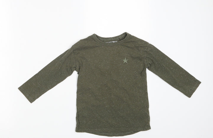 NEXT Girls Green Spotted  Basic T-Shirt Size 2-3 Years