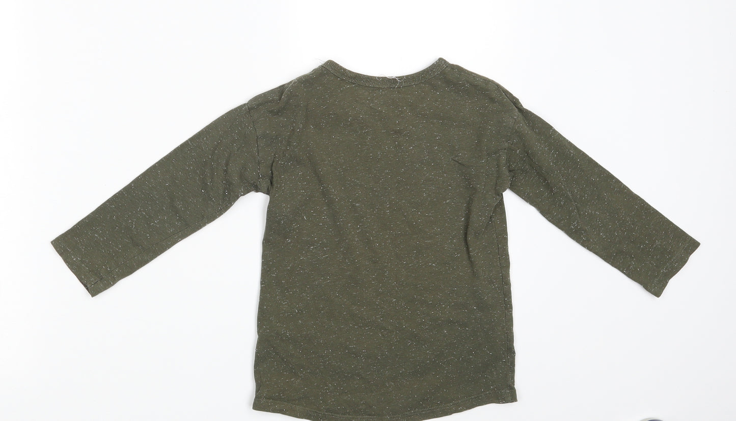 NEXT Girls Green Spotted  Basic T-Shirt Size 2-3 Years