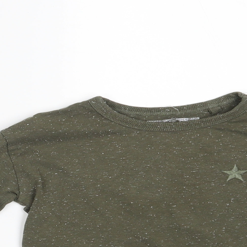 NEXT Girls Green Spotted  Basic T-Shirt Size 2-3 Years