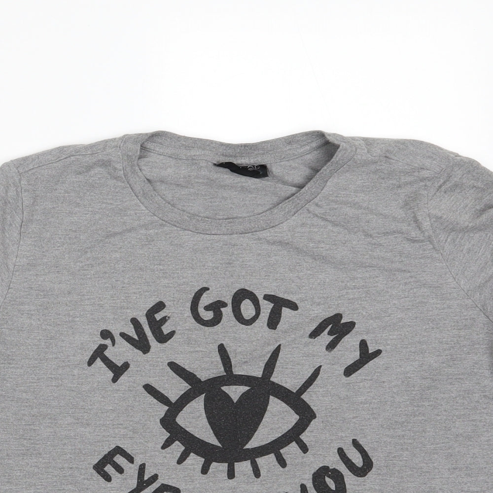 Topshop Womens Grey   Basic T-Shirt Size 10