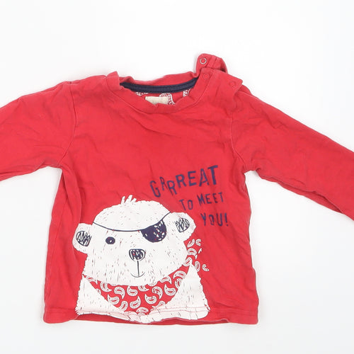 BHS Baby Red   Basic T-Shirt Size 18-24 Months