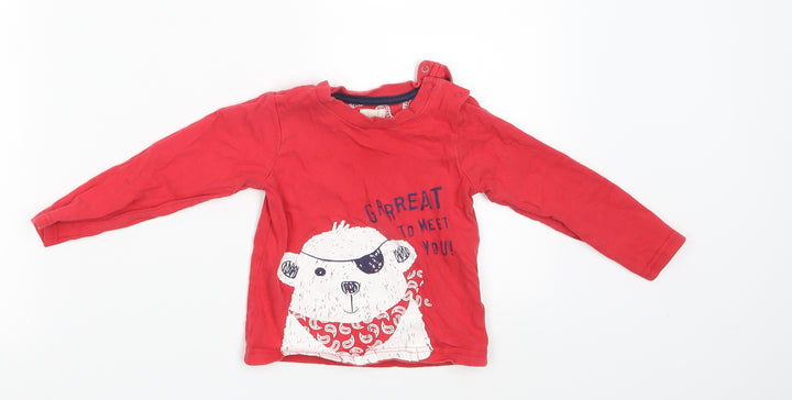 BHS Baby Red   Basic T-Shirt Size 18-24 Months