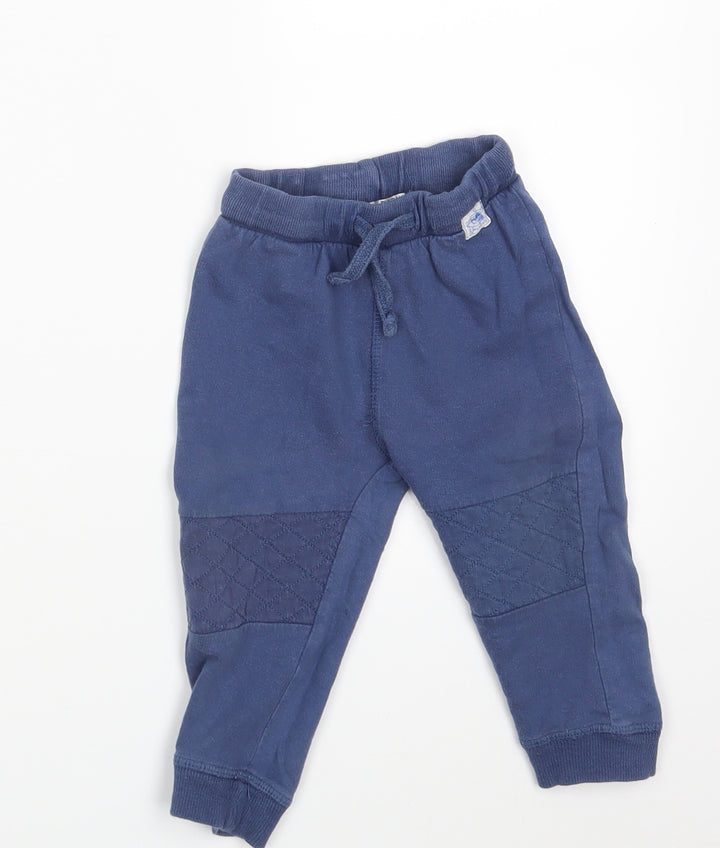 Urban Adventure Boys Blue   Jogger Trousers Size 12-18 Months  - Waist 16in; Inside  leg 10in