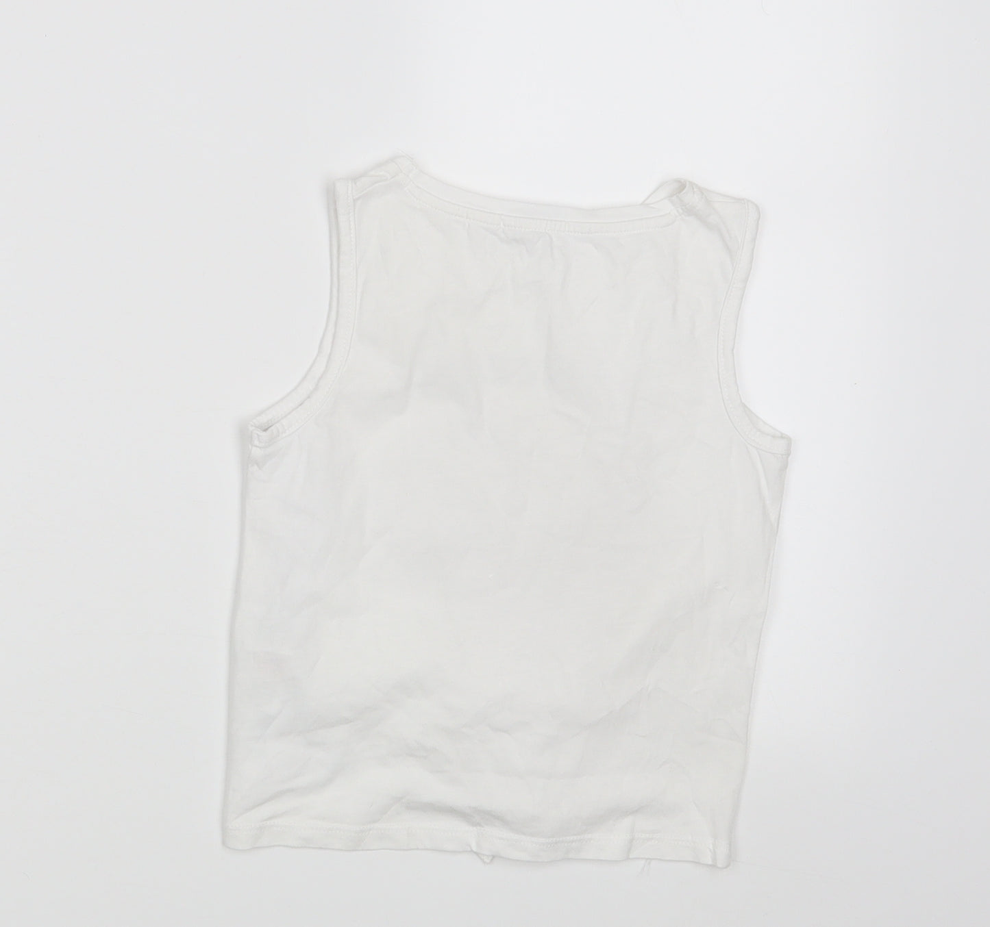 Primark Girls White   Basic T-Shirt Size 6 Years