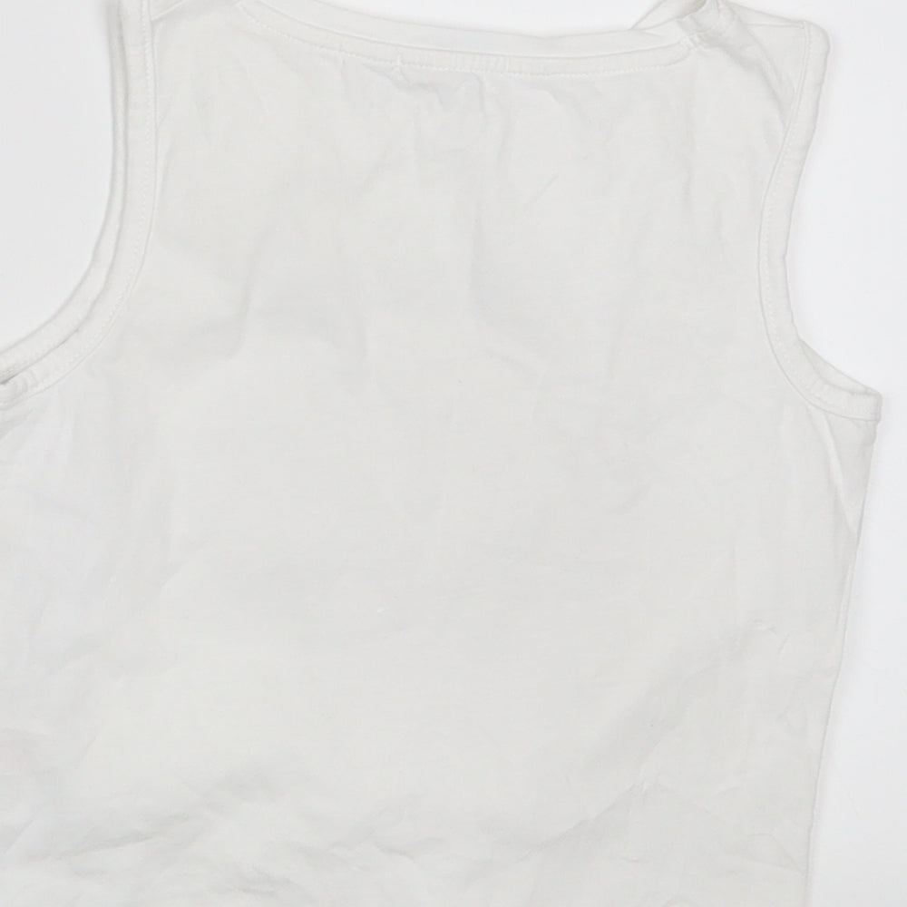 Primark Girls White   Basic T-Shirt Size 6 Years