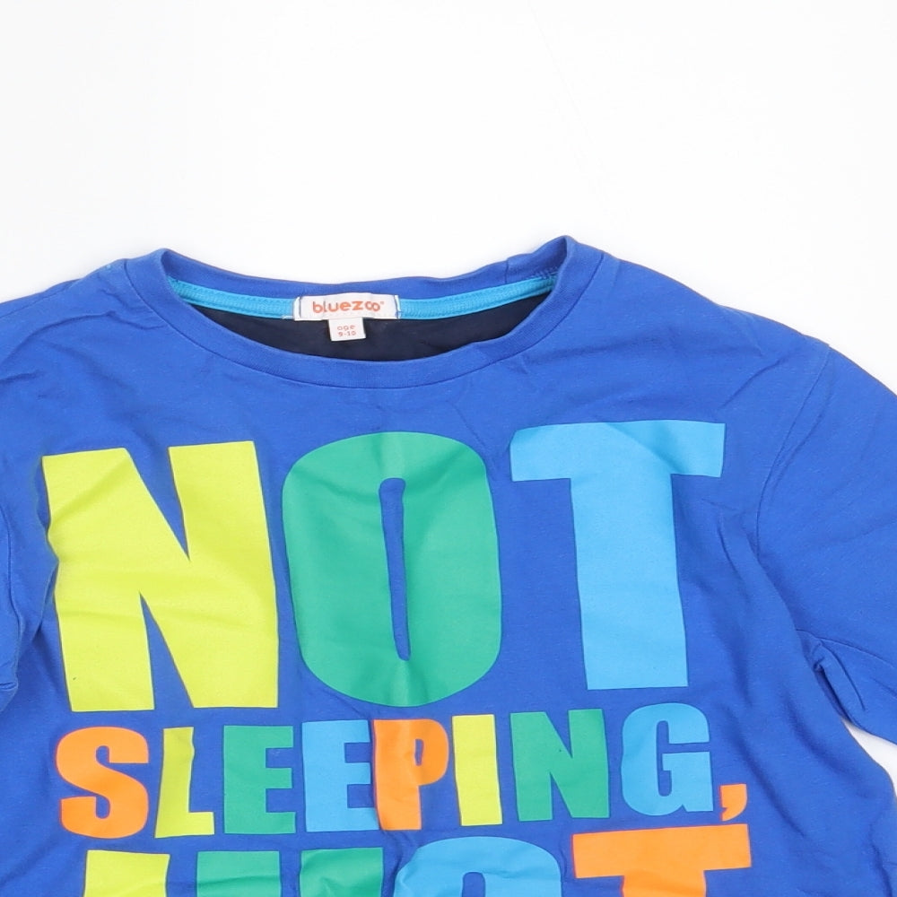 Bluezoo Boys Blue   Basic T-Shirt Size 9-10 Years