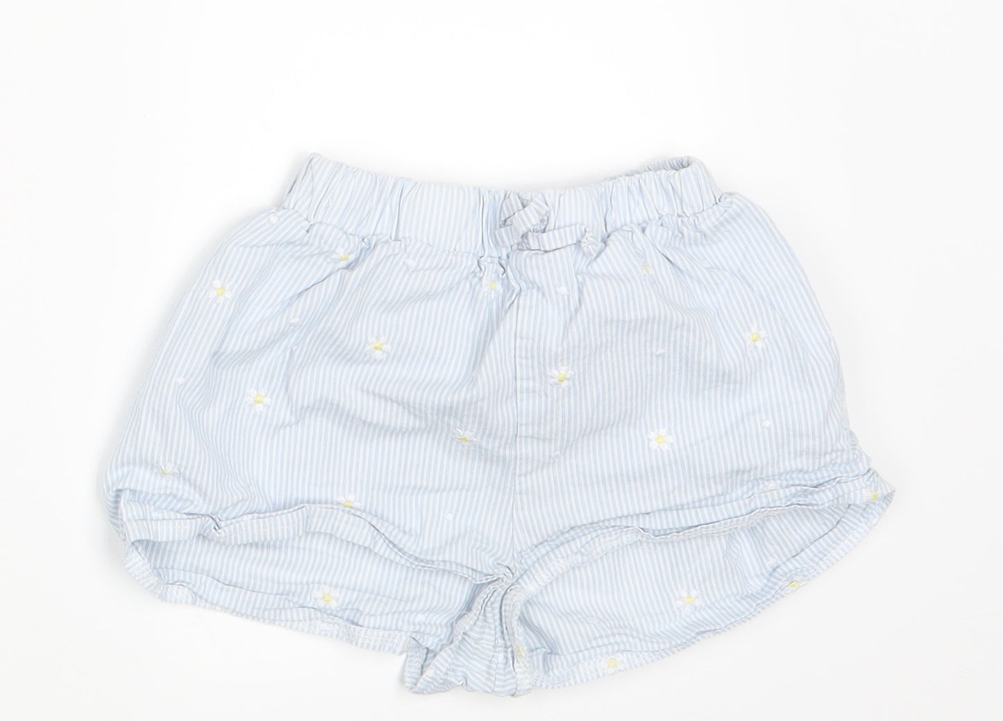 TU Girls White Floral  Hot Pants Shorts Size 6-7 Years - Waist 18in