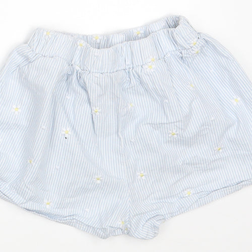 TU Girls White Floral  Hot Pants Shorts Size 6-7 Years - Waist 18in
