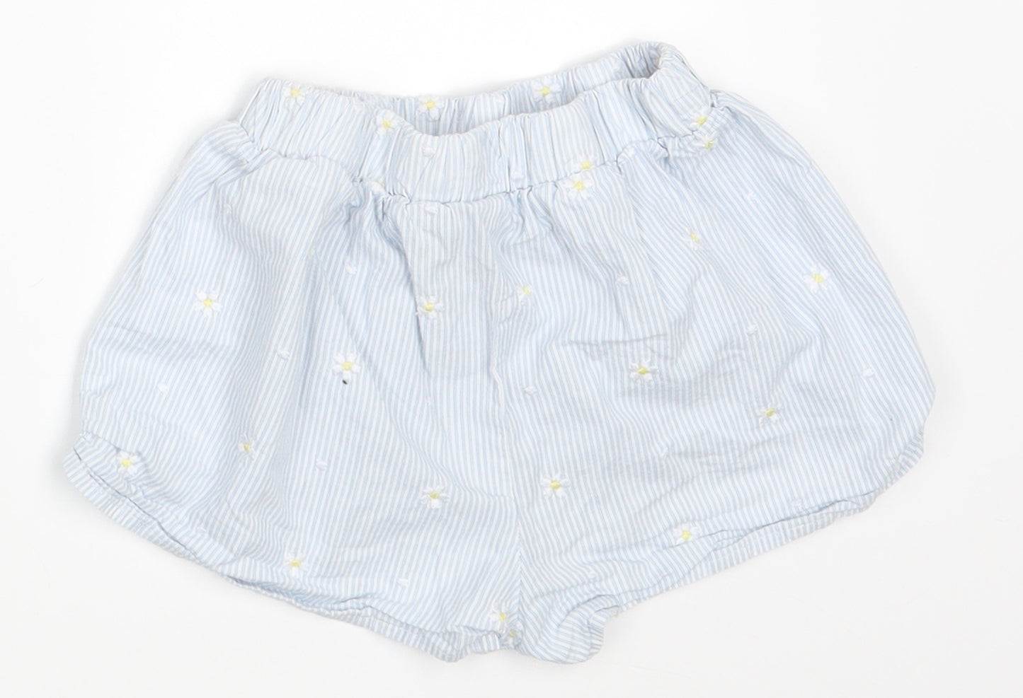 TU Girls White Floral  Hot Pants Shorts Size 6-7 Years - Waist 18in